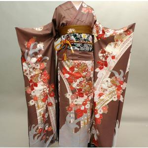 振袖 正絹 着物 単品 仕立て上がり 百花繚乱 ラメ 金駒縫 白色×ピンク  