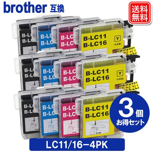 ブラザー プリンター インク LC11/16-4PK x3セット ブラザー BROTHER 互換イン...