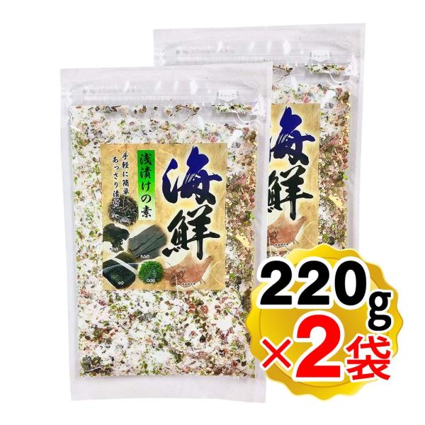 海鮮浅漬けの素 220g×2袋セット 国産 海鮮 浅漬けの素 お漬け物 漬け塩