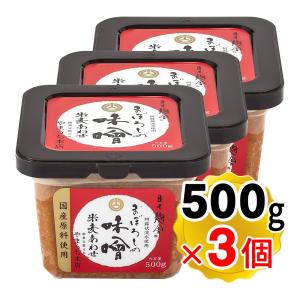 山内本店 まぼろしの味噌 米麦あわせ 500gx3個セット 国産原料 無添加味噌