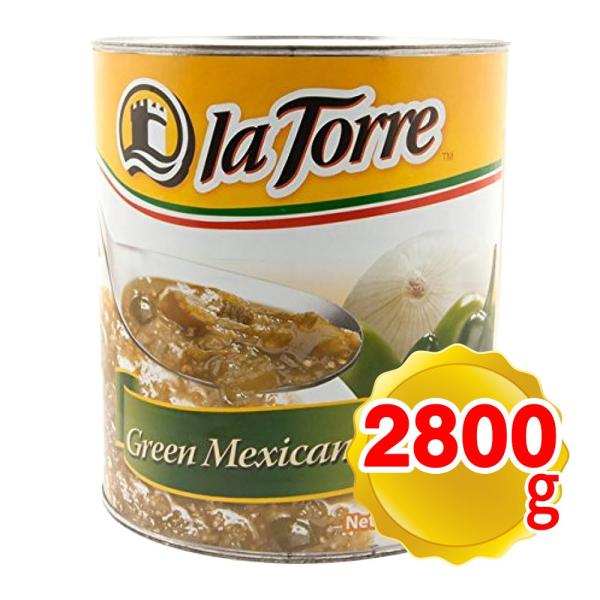 ラトーレ グリーントマトソース（グリーンサルサ）缶 2800g メキシコ料理 サルサ