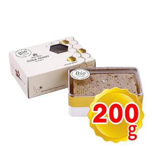 ハンガリー産 BIO アカシア コムハニー 200g 化粧箱入り 巣はちみつ 巣蜜 はちみつ100％
