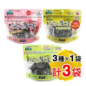 昆布森 おしゃぶり芽かぶ 3種 レギュラー 梅味 PREMIUM 各1袋x3種 計3袋セット 食べ比べ おしゃぶりめかぶ めかぶ メカブ 乾燥（メール便発送）