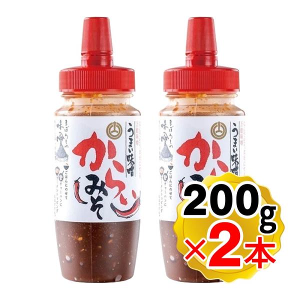 山内本店 うまい味噌 からいみそ 200g×2本 まぼろしの味噌使用 永田富浩 現代の名工 にんにく...