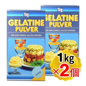 エバルド ゼラチンパウダー 粉ゼラチン 1kg×2個セット 計2kg ドイツ産 豚皮由来 製菓材料 ゼリー ムース 業務用 大容量 粉末タイプ ゆうパック発送（楽天倉庫出