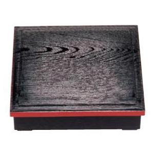 尺１寸長手ヘギメ松花堂 長手ヘギ目 松花堂尺1寸用 EBM 種別6ツ仕切 朱天黒 高さ35mm