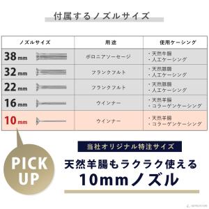 ソーセージメーカー 3Lタイプ 横型 PRO-...の詳細画像3