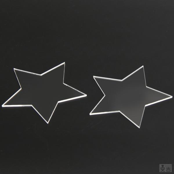 【送料無料】アクリル 星 [2枚セット] 80mm(8cm)×2.5mm【メール便】クリア 日本製 ...