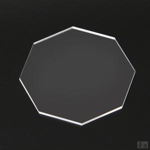 くるくるふとまに　八角形 アクリル製 送料無料】アクリル 八角形 40mm(4cm)×2.5mm【メール便】クリア 日本製