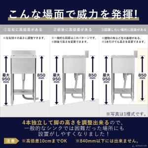 業務用 シンク 1槽 ステンレス 流し台 60...の詳細画像4