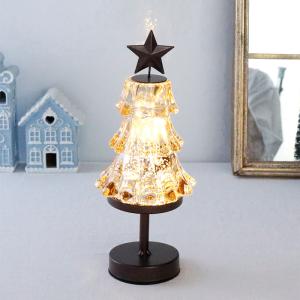 ティンカー・ベルのクリスマスツリー ガラスオーナメント