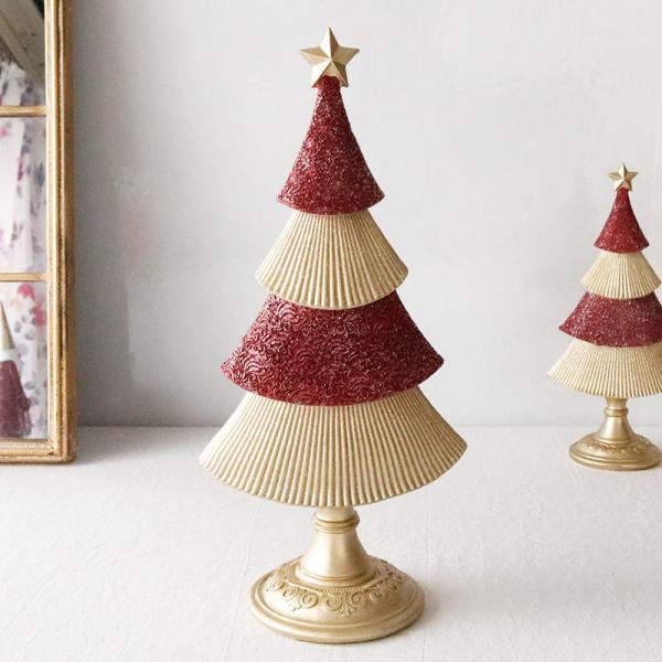 クリスマス 飾り ウインター レッドツリー トール クリスマスツリー オブジェ 32cm 北欧風 イ...