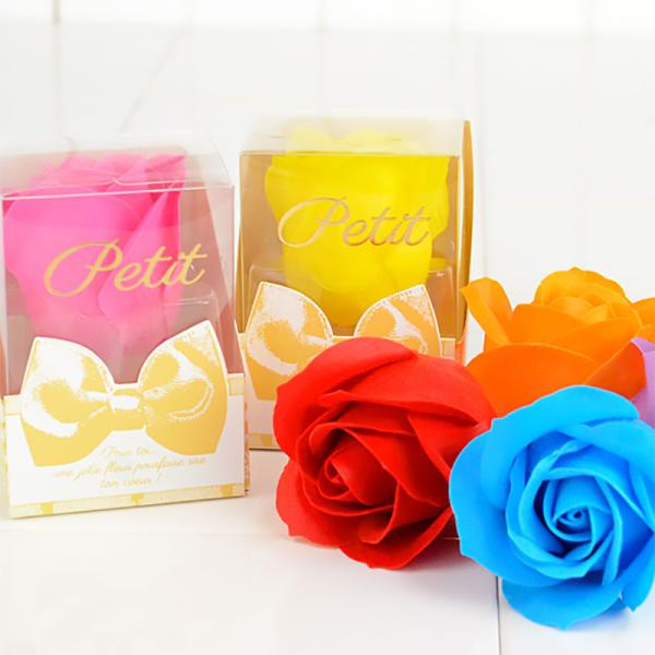 クリスマス プレゼント ソープフラワー 一輪 バラ 入浴剤 プチギフト ありがとう 退職 配り物 誕...