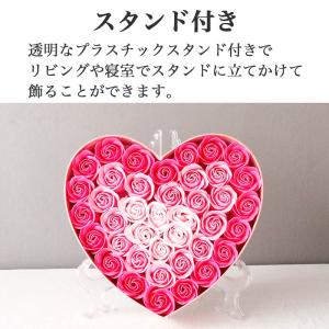 ソープフラワー 入浴剤 ギフト ハート ボック...の詳細画像5