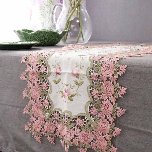 テーブルランナー おしゃれ テーブルセンター レース 77889 イングリッシュレース 80×35c...