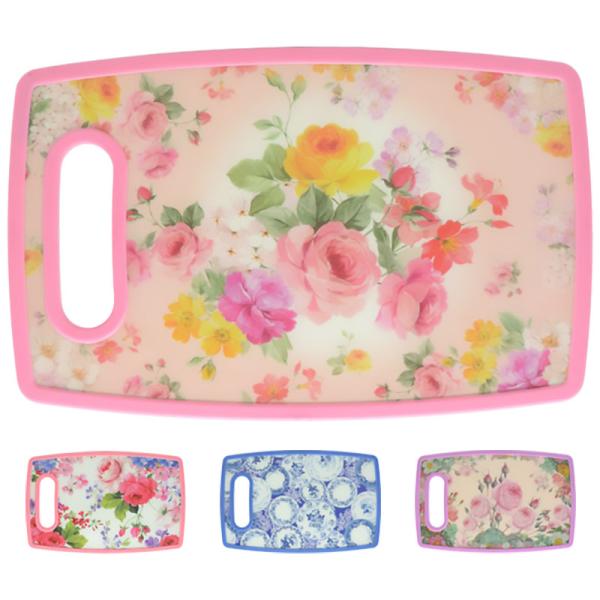 カッティングボード おしゃれ まな板 Sサイズ 花柄 可愛い バラ柄 耐熱80℃