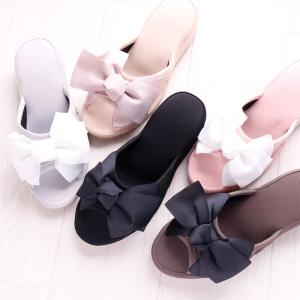 スリッパ 来客用 レディース リボン スリッパ ...の商品画像