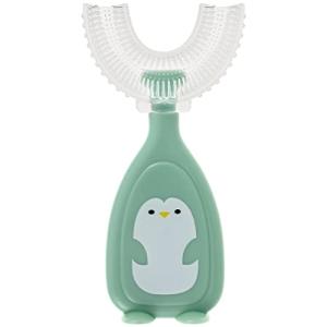 Steppiano U字型 歯ブラシ 手動式 キッズ歯ブラシ 幼児用歯ブラシ 子供 保護歯 360度清掃 口腔清掃ブラシ 経口クリーニングツール 2-6歳の子供向け
