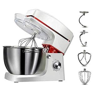 RAAKIMO 業務用ミキサー 8L 大容量 4種類アタッチメント 7段階スピード調節 スタンドミキサー 卓上型ミキサー stand mixer こね/混ぜ/泡立て