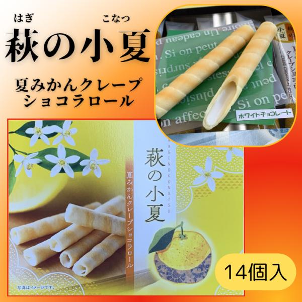 萩の小夏　夏みかんクレープショコラロール　小　14個入　洋菓子　プレゼント　おみやげ　ギフト　秋芳洞...
