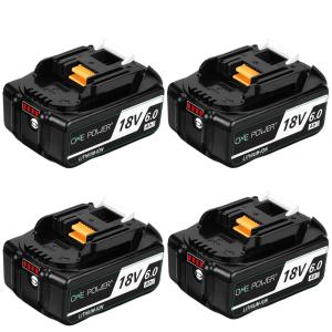 OnePower マキタ 18V バッテリー BL1860B 18V 6000mAh マキタバッテリー 18V 互換 Makita電動工具バッテリー DC18RF対応 一年保証付 4個セット｜OnePower