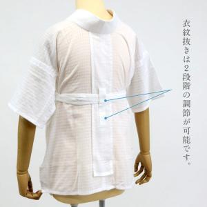 オリジナル商品*半襦袢 高島ちぢみ 白 M L...の詳細画像4