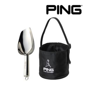 ピン 目土袋 サンドボックス SAND BOX スコップ付き メンズ ブラック 黒 AC-U2206 ゴルフ PING