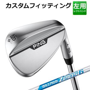 【カスタムフィッティング】ピン  S159 CHROME  WEDGE N.S.PRO ZELOS 6 スチールシャフト メンズ 左用 クローム ウェッジ ゴルフ 日本正規品 PING｜yatogolf