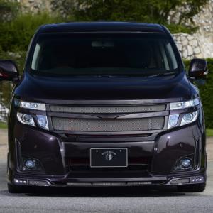 M'z SPEED フロントグリル ファントムブラック (GAE) FRP エルグランド