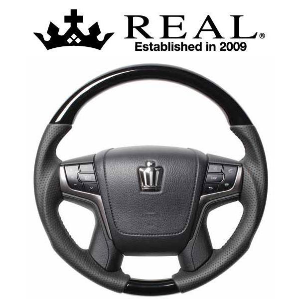 REAL STEERING オリジナルシリーズ トヨタ アルファード 30系用 ピアノブラック H3...