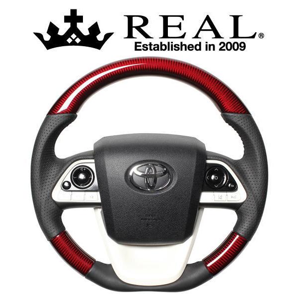 REAL STEERING オリジナルシリーズ トヨタ MIRAI ミライ JPD10用 レッドカー...