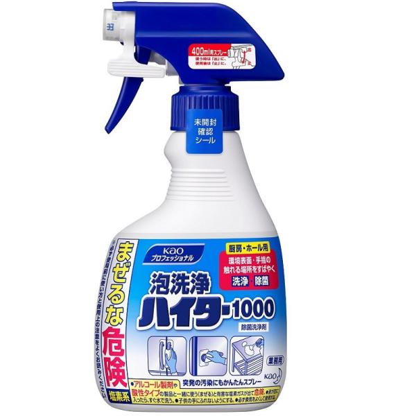 泡洗浄ハイター1000 400ml【業務用 塩素系除菌洗浄剤】