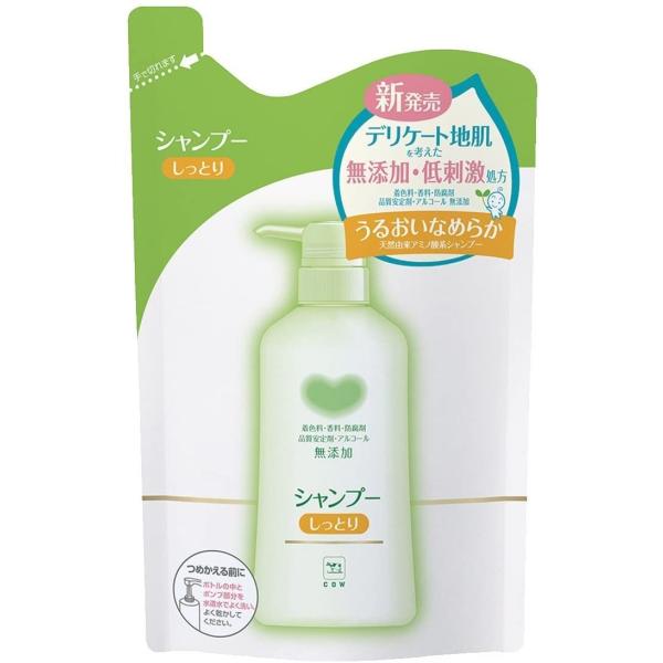 【2個まとめ買い】カウブランド 無添加シャンプー しっとり 詰替用 380ml×2個【代引き不可】【...