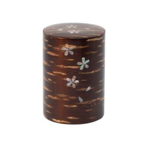 樺細工 Glossy 茶筒 コーヒー豆入れ 秋田 伝統工芸 桜皮細工