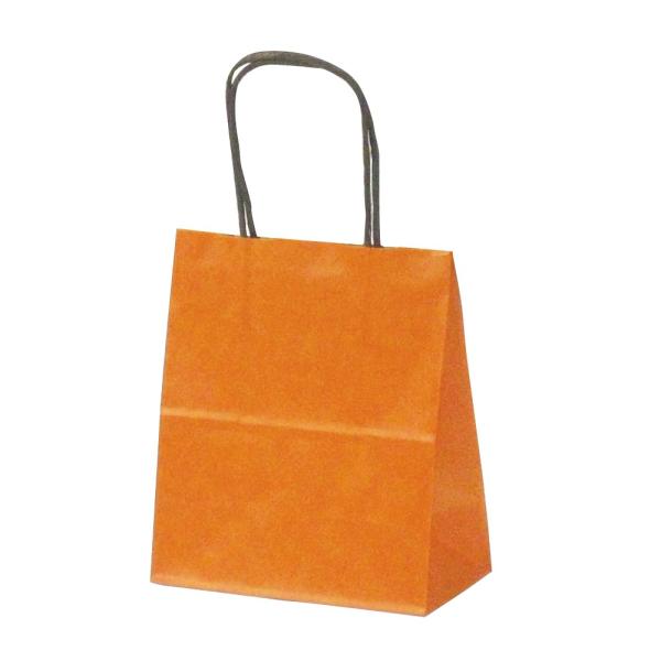 紙袋 手提げ ミニサイズ/【T-1 カラー（オレンジ）】使いやすい25枚入り 業務用 小さめ 180...