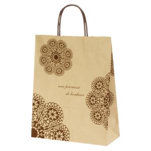 手提げ紙袋 フルールバッグ 30-30 未晒無地 (巾300 マチ300 高さ400