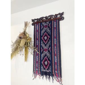 アジアン バリ 雑貨 ♪イカット（パープル）３９×１９５cm♪