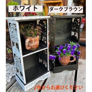 ラタン 3段 シェルフ コーナーラック H80cm 竹製品 バンブーインテリア