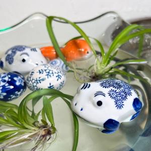 アジアン バリ 雑貨 ♪陶器の浮き玉(染付カエ...の詳細画像3