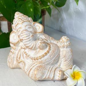 幸せを運ぶピンクのゾウさん 二重彫り 透かし彫り お腹の中にもピンク
