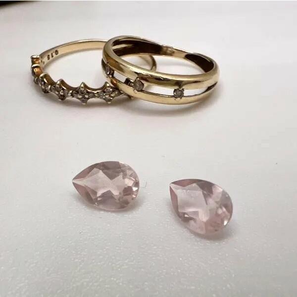 【メール便】ローズクォーツ ペアシェイプ 7ｍｍ×5ｍｍ B8988022027♪ 天然石 ルース ...