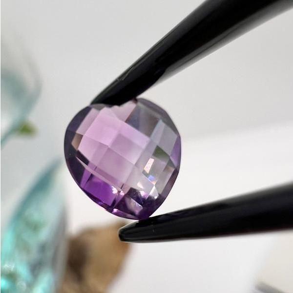 アメジスト ハートシェイプ 8mm×8mm W77880114♪ 天然石 ルース 宝石 ジェム 裸石...