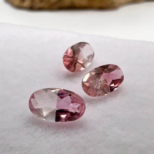 ローズクォーツ ピンクトルマリン オーバル 6mm×3.5mm♪ 天然石 ルース 宝石 ジェム 裸石...