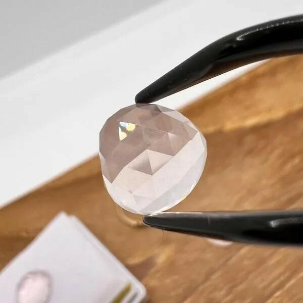 ローズクォーツ ローズカット11mm×11mm W77880514♪ 天然石 ルース 宝石 ジェム ...