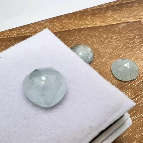 ミルキーアクアマリン ローズカット W77880505♪ 天然石 ルース 宝石 ジェム 裸石 誕生石...