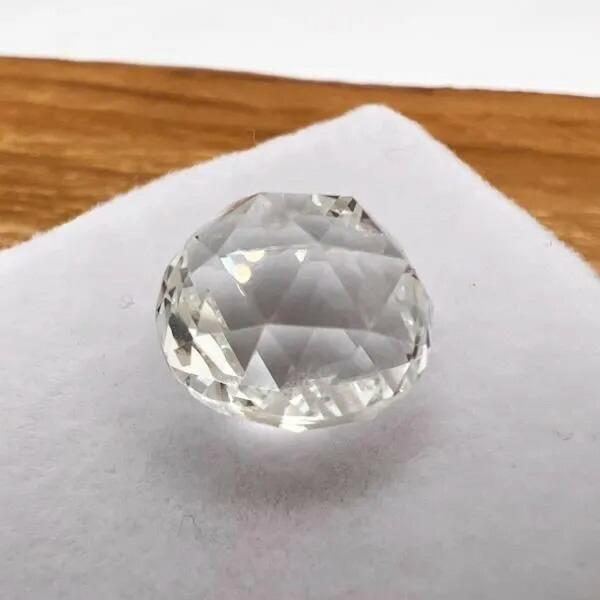 ホワイトトパーズ 12mm Wカット ドロップ W77880440♪ 天然石 ルース 宝石 ジェム ...