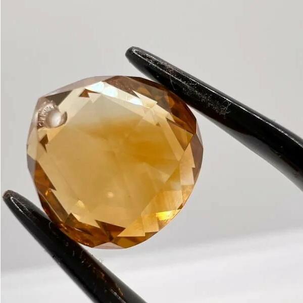 シトリン １２mm Wカット ドロップ W77880428♪ 天然石 ルース 宝石 ジェム 裸石 パ...