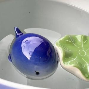 陶器の浮き玉(くじら)Mサイズ♪ 置物 オブジ...の詳細画像1