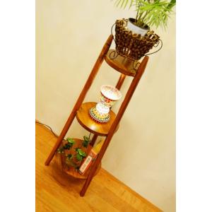 収納家具 ディスプレイ ラック ウッドラック ♪チークの根のナチュラル