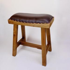 カルティニチェア 本革シート 椅子 バリ家具 アジア家具 スツール チェア カルティニチェア チーク無垢材 レザー NA 牛革 革張り スツール